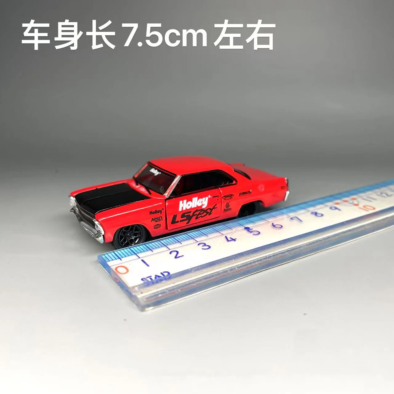 Red Vintage Car Model with Openable Doors 4 Red Vintage Car Model with Openable Doors - Image 4