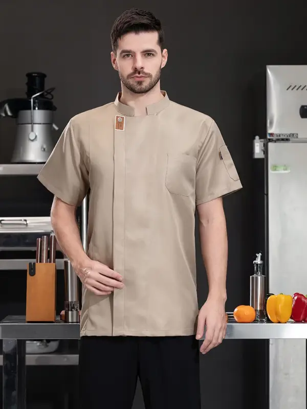 Red DiYi Chef Uniform with Breathable Mesh - Image 7