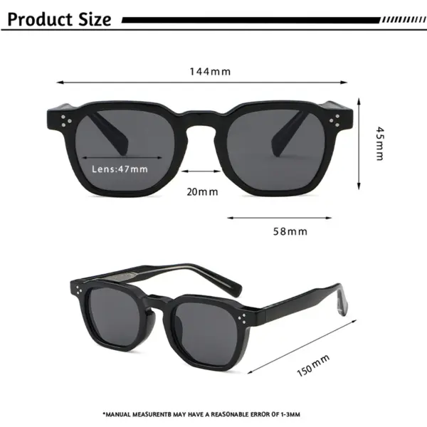 Retro Punk Square Men Sunglasses Model K39769 - Image 5