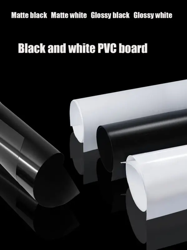 DIY Matte Black and White PVC Sheets 0.3-2.0mm - Image 3