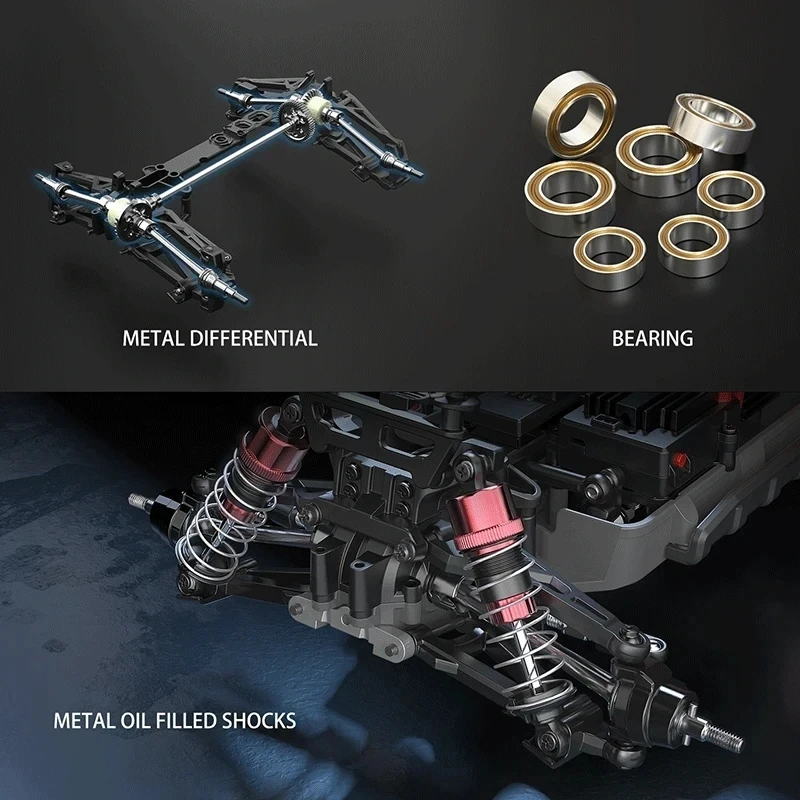 Brushless 1/16 RC Racing Car Model MJX 16207 4 Brushless 1/16 RC Racing Car Model MJX 16207 - Image 4