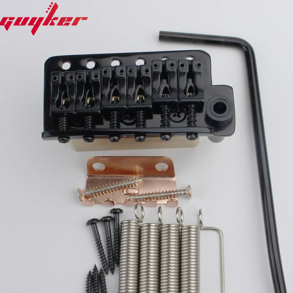 Guyker Chrome Black Gold Guitar Tremolo Bridge 3 Guyker Chrome Black Gold Guitar Tremolo Bridge - Image 3