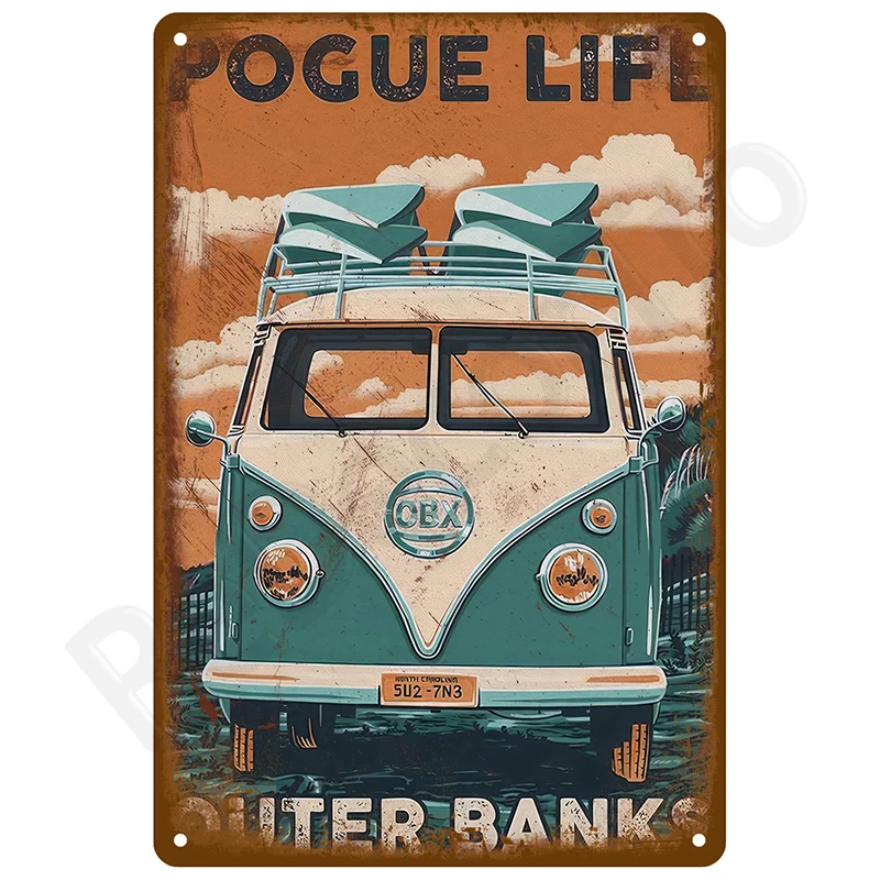 Retro Metal Wall Art Sign 20 x 30cm 4 Retro Metal Wall Art Sign 20 x 30cm - Image 4