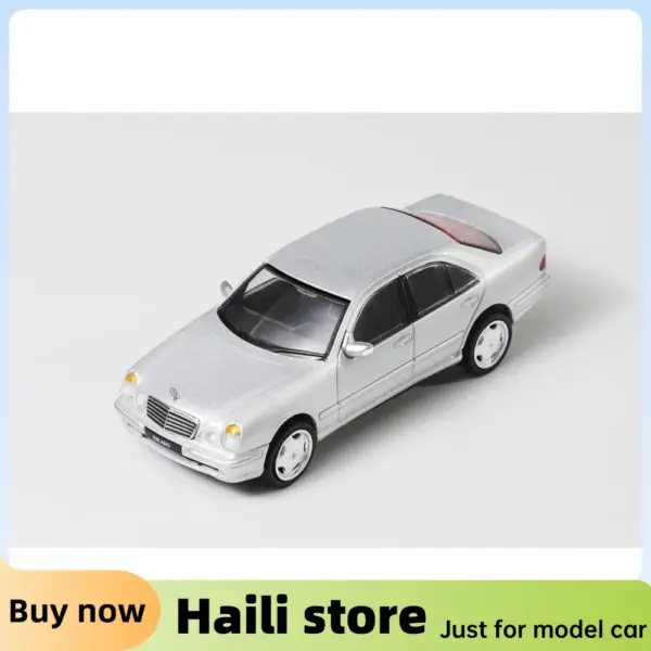 DCT 1/64 E55 AMG Silver Diecast Model Car - Image 3