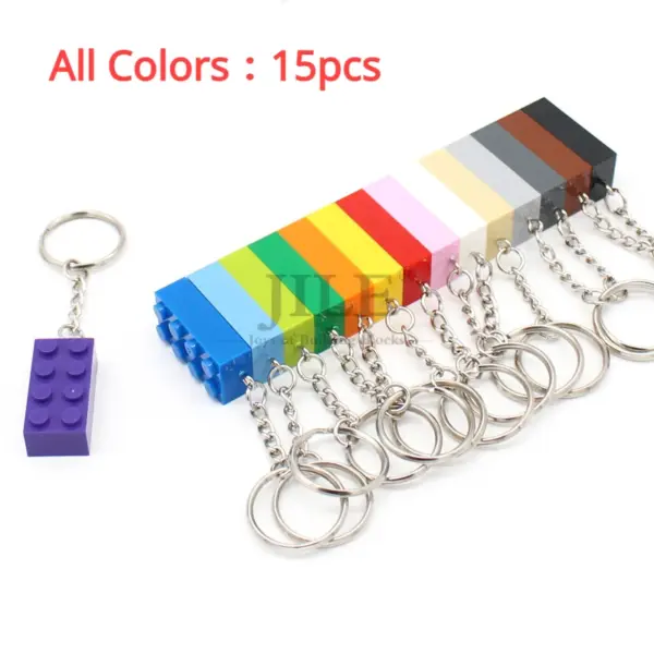 Rainbow Colors DIY Keychain Building Blocks Kit - Image 8
