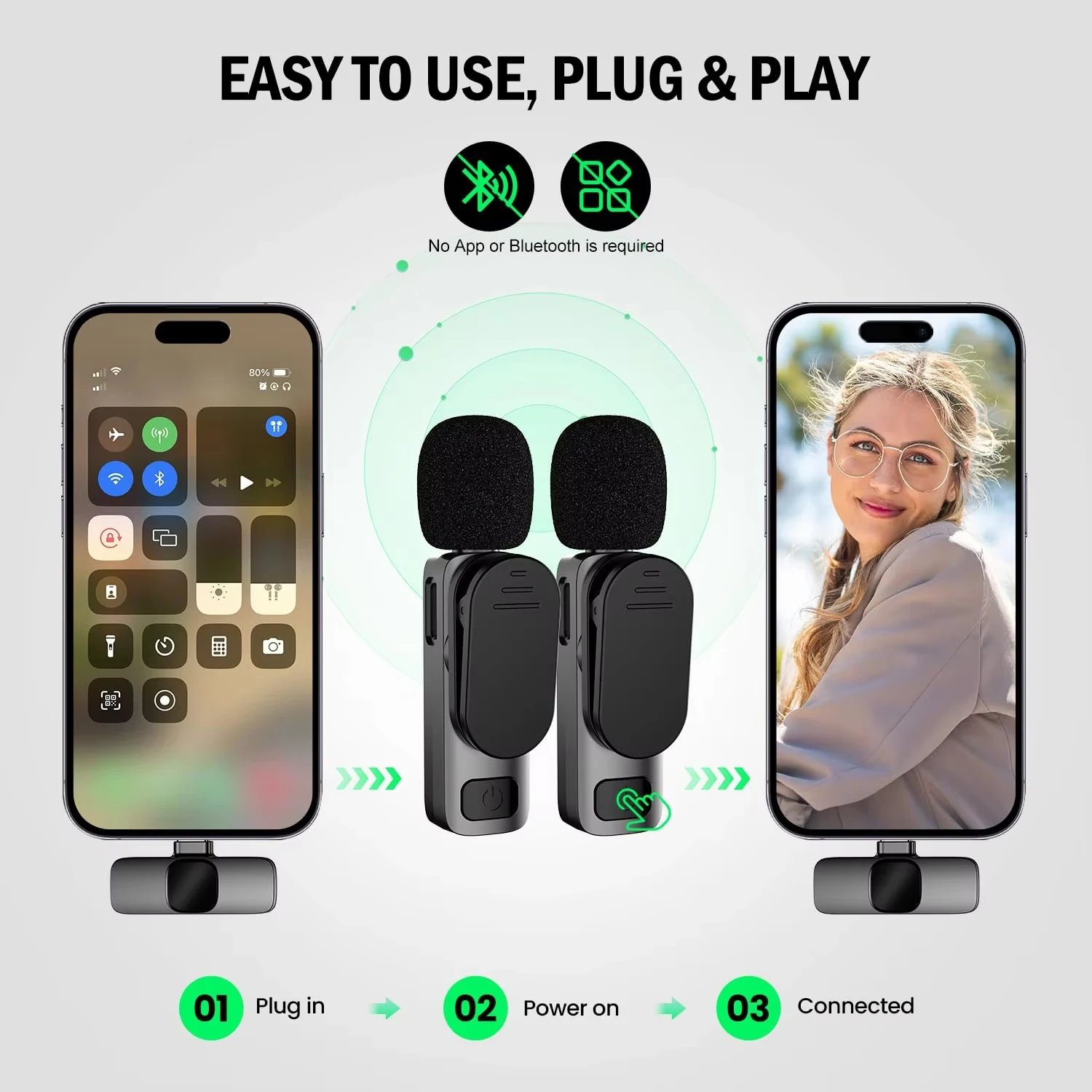 Xiaomi Wireless Lavalier Microphone for iPhone 3 Xiaomi Wireless Lavalier Microphone for iPhone - Image 3