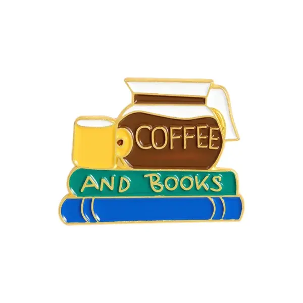 Book and Coffee Enamel Pins Collection for Book Lovers - Image 10