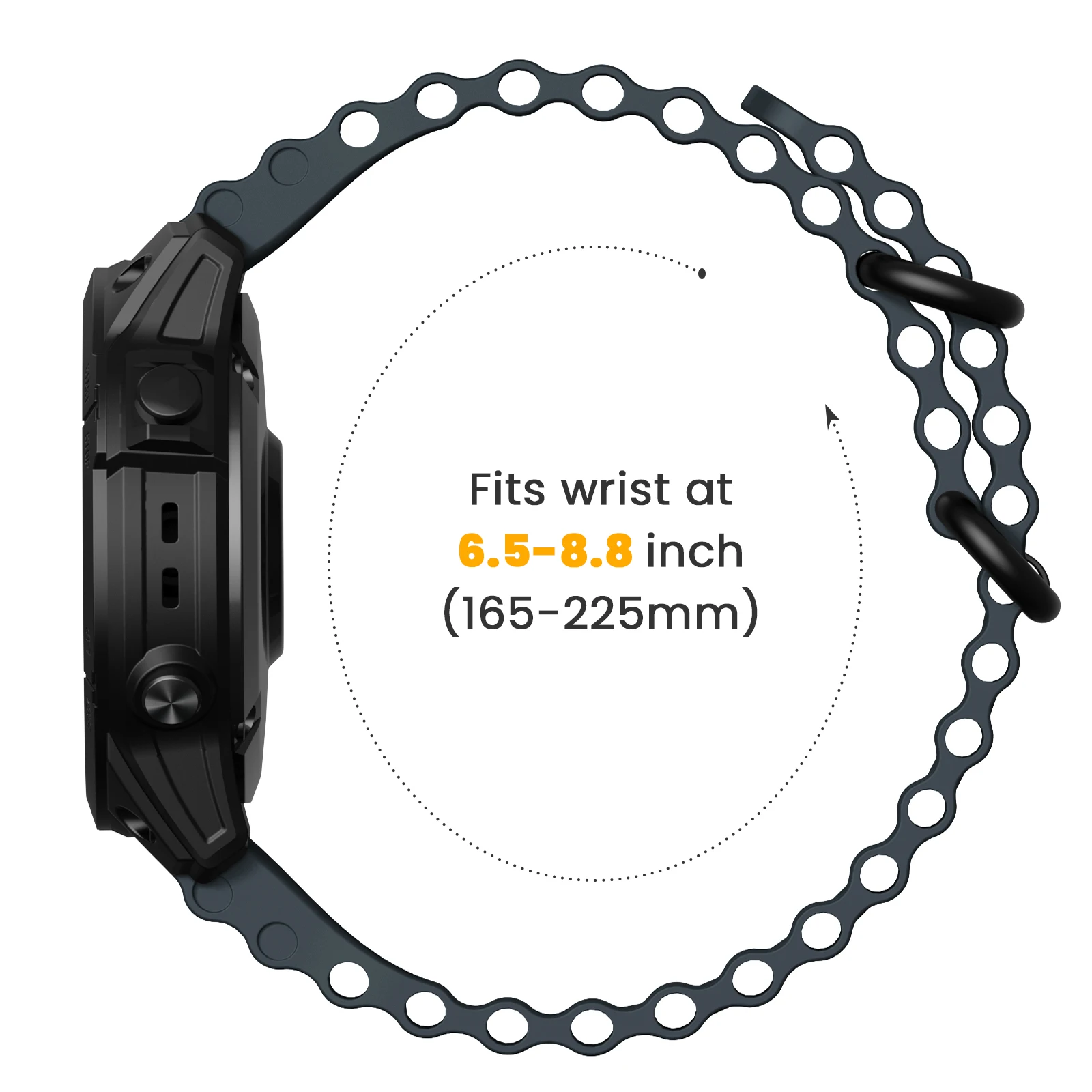 Garmin Fenix 7/6/5 QuickFit Silicone Strap 4 Garmin Fenix 7/6/5 QuickFit Silicone Strap - Image 4