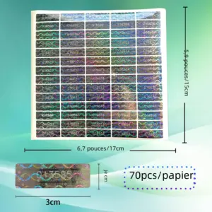 Holographic Security Sealing Stickers 1x3 cm 12 S116ad611fbe04bb1891f7832d213a689C