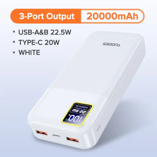 Tuodes 20000mAh PD20W Power Bank with Digital Display - Image 8