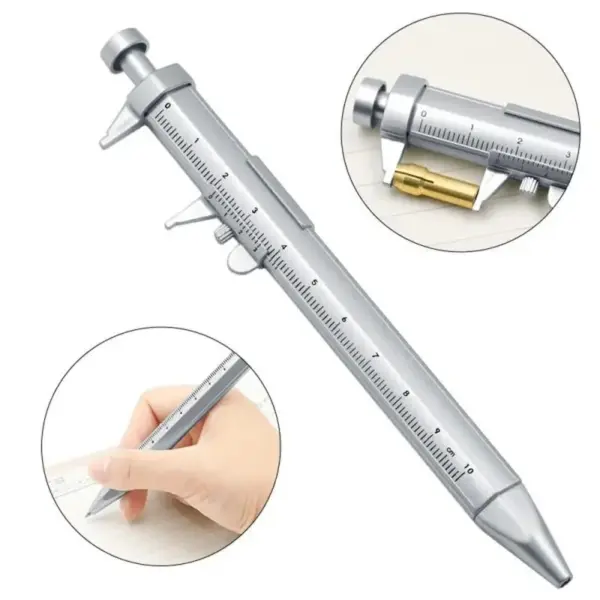 Multi-Functional Gel Ink Pen with Built-in Caliper - Image 2