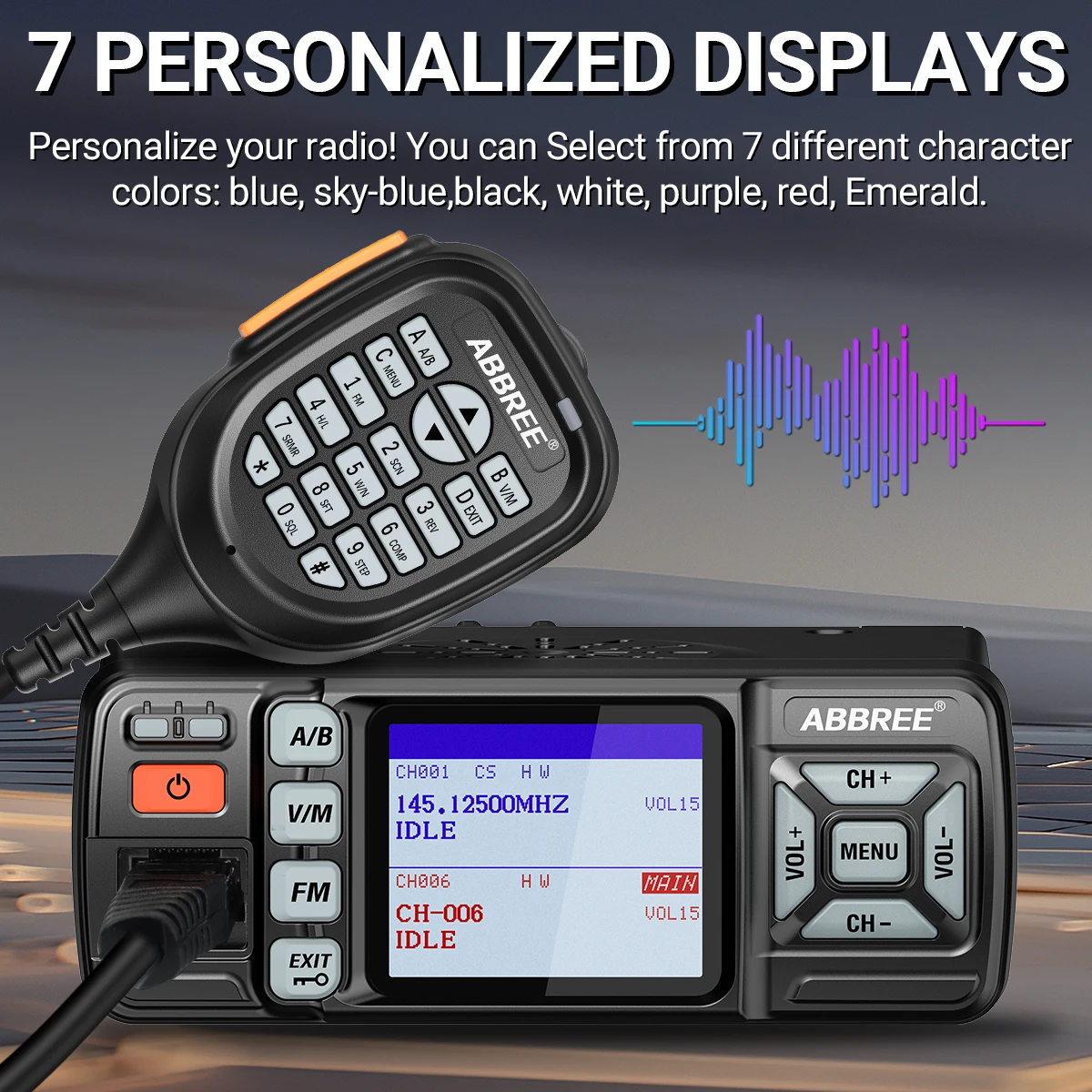 ABBREE AR-318 Dual Band Car Radio Transceiver 3 ABBREE AR-318 Dual Band Car Radio Transceiver - Image 3