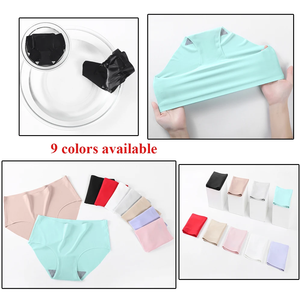 9 Pcs Women's Ice Silk Comfort Briefs 5 9 Pcs Women's Ice Silk Comfort Briefs - Image 5