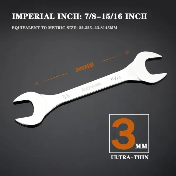 3/8-1-1/4 Inch Ultra-Thin Open End Wrench Set for Drive Shaft - Image 11