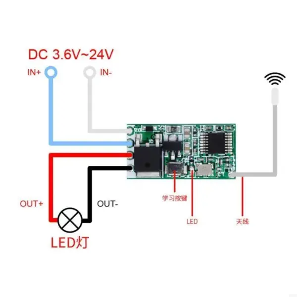 433MHz 1CH RF Relay Receiver Module - Image 4