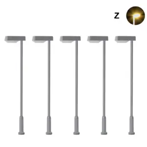 5pcs Z Scale Metal Street Light Lamps Warm White LEDs 7 S135c0e54b8144a30894430d45a325e9b5