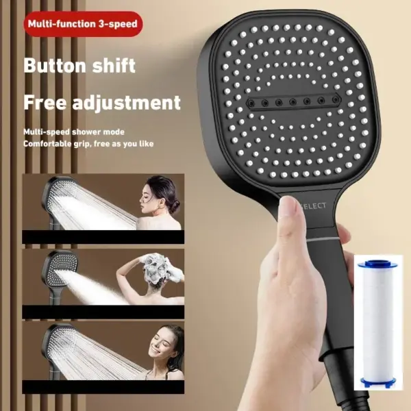 13cm Large Panel Shower Head with 3 Modes - Image 3