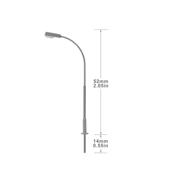 Evemodel HO TT Scale Street Lamp Set 5pcs with LEDs - Image 4