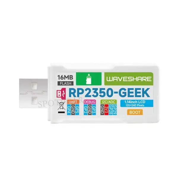 Raspberry Pi Pico 2 RP2350-GEEK LCD Board - Image 6
