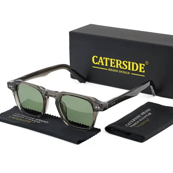Square Acetate Polarized Sunglasses for Men - Image 12