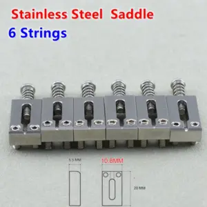 Electric Guitar Bridge Saddles Set 10.5MM/10.8MM 53 S14d99a158c5f4ffd90d865d840f6dedeb