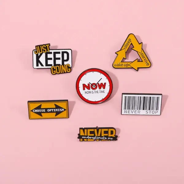 Funny Arrow Sign Lapel Pin Enamel Badge - Image 6