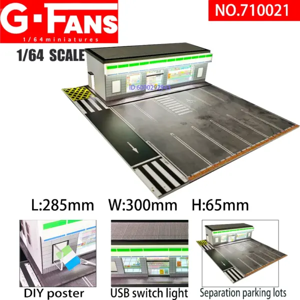 1/64 Scale Car Garage Diorama Display Model - Image 17