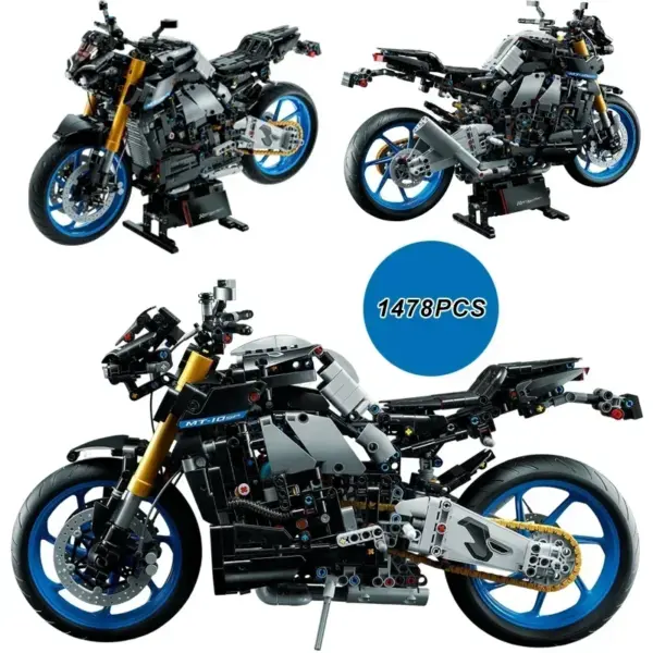 Technical Motorcycle Model Building Blocks 1478pcs - Image 3