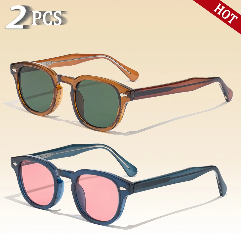Retro Circular Sunglasses Men Women UV400 8 Retro Circular Sunglasses Men Women UV400 - Image 8