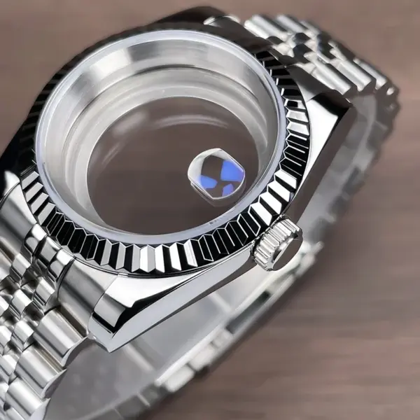 Fluted Bezel Watch Case for NH35 NH36 Movement - Image 4