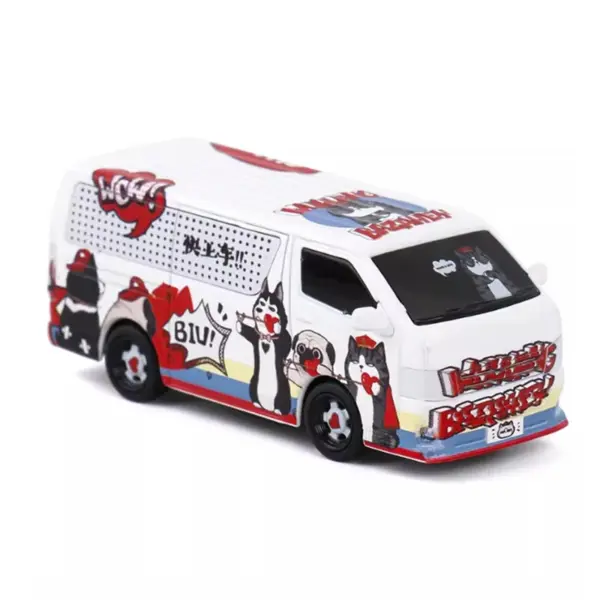 1/64 Scale Alloy 2010 Hiace MPV Model Van - Image 3