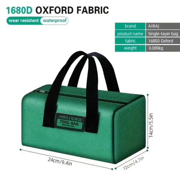 Durable Green Tool Bag with Portable Design - Image 2