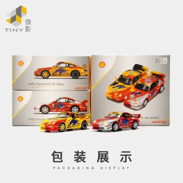 Sparky X Tiny 1:64 Porsche Racing Car Set - Image 2