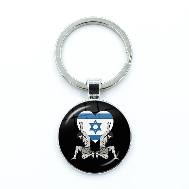 Mossad Crest Glass Keychain Charm 11 Mossad Crest Glass Keychain Charm - Image 11