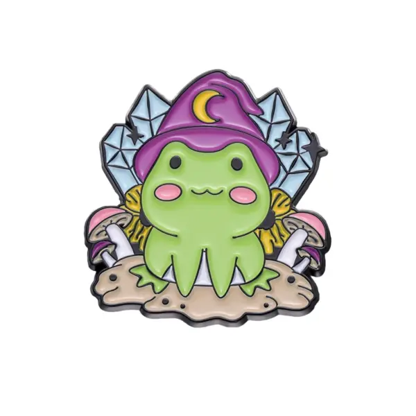 Magic Frog Enamel Pin with Wand and Potion - Image 7