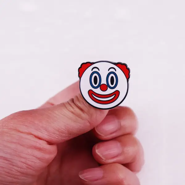 Smiling Face Circus Clown Enamel Pin Badge - Image 3