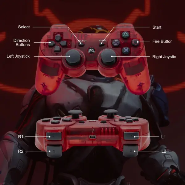 Wireless PS3 Controller Bluetooth Gamepad - Image 6