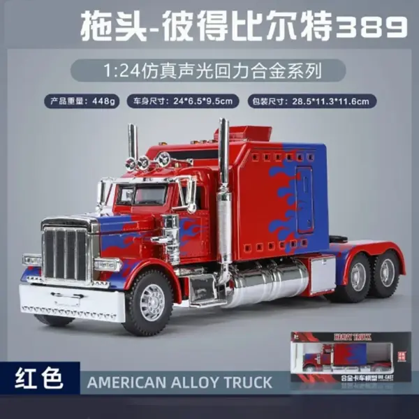 Diecast 1/24 Peterbilt 389 Truck Model - Image 11