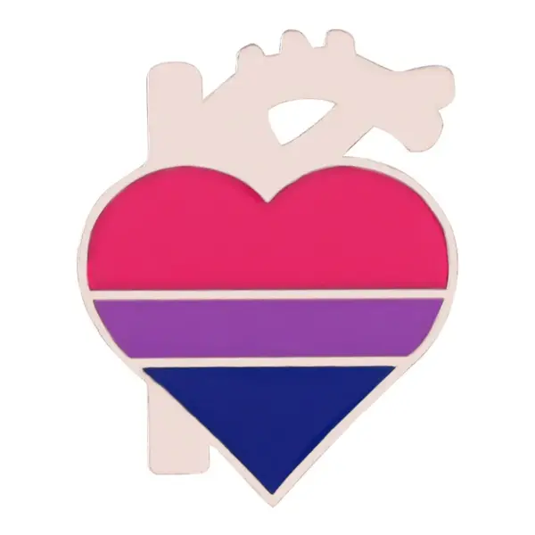 Rainbow Heart Shape Pride Lapel Pin - Image 8