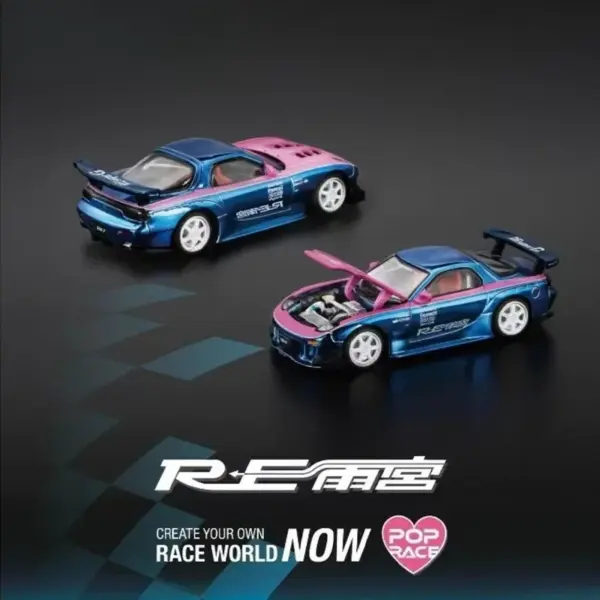 POP RACE Mazda RX-7 RE Amemiya 1:64 Diecast Model - Image 2