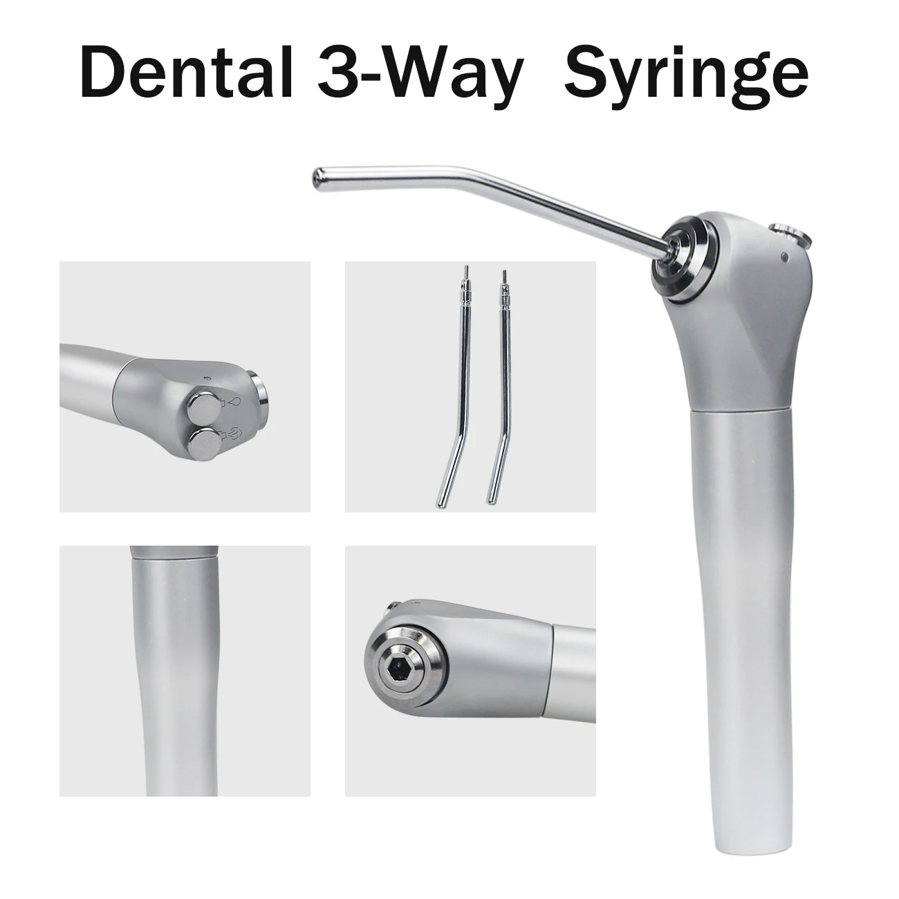 Dental Air Water Syringe 3-Way Handpiece with Nozzles 3 Dental Air Water Syringe 3-Way Handpiece with Nozzles - Image 3