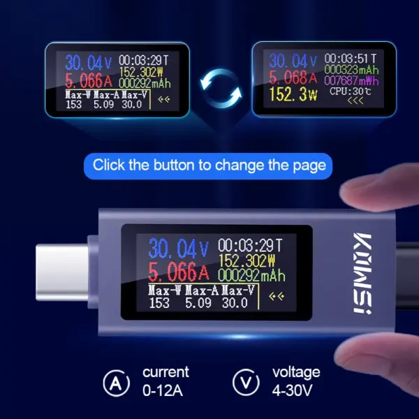 Multi-function Digital Display Power Meter 12A - Image 5