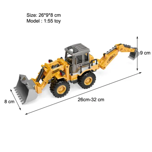 Diecast Construction Crane and Digger Model Set - Image 10
