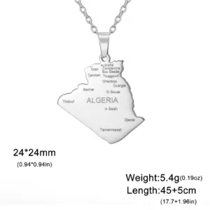 Algeria Map Stainless Steel Necklace for Women 12 S1ba5ff51a0c343f3bde1e910aa8658bda
