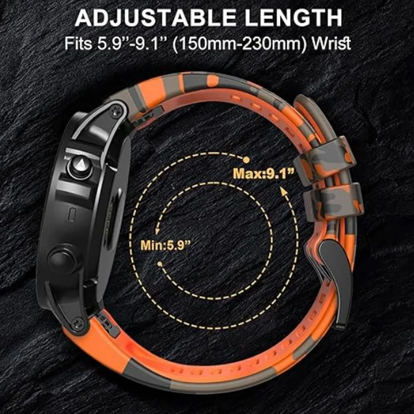 Garmin Fenix 6/7 Pro QuickFit Silicone Strap 5 Garmin Fenix 6/7 Pro QuickFit Silicone Strap - Image 5