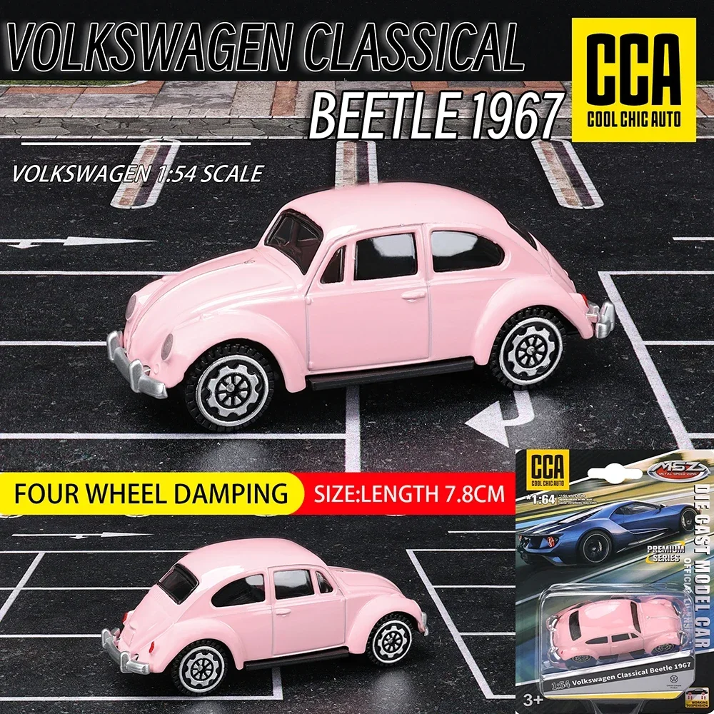 1967 Volkswagen Beetle Pink Die-Cast Model 1:54 1 1967 Volkswagen Beetle Pink Die-Cast Model 1:54