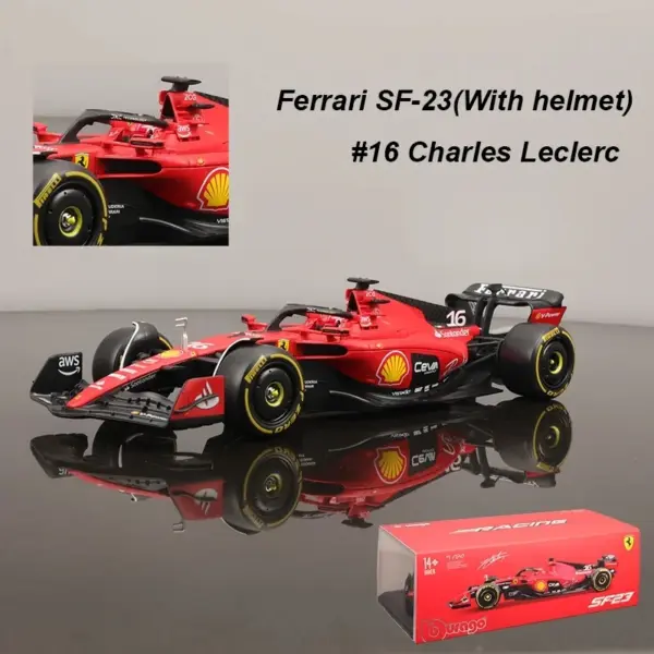 Ferrari SF-23 1:24 Diecast F1 Race Car Model - Image 4