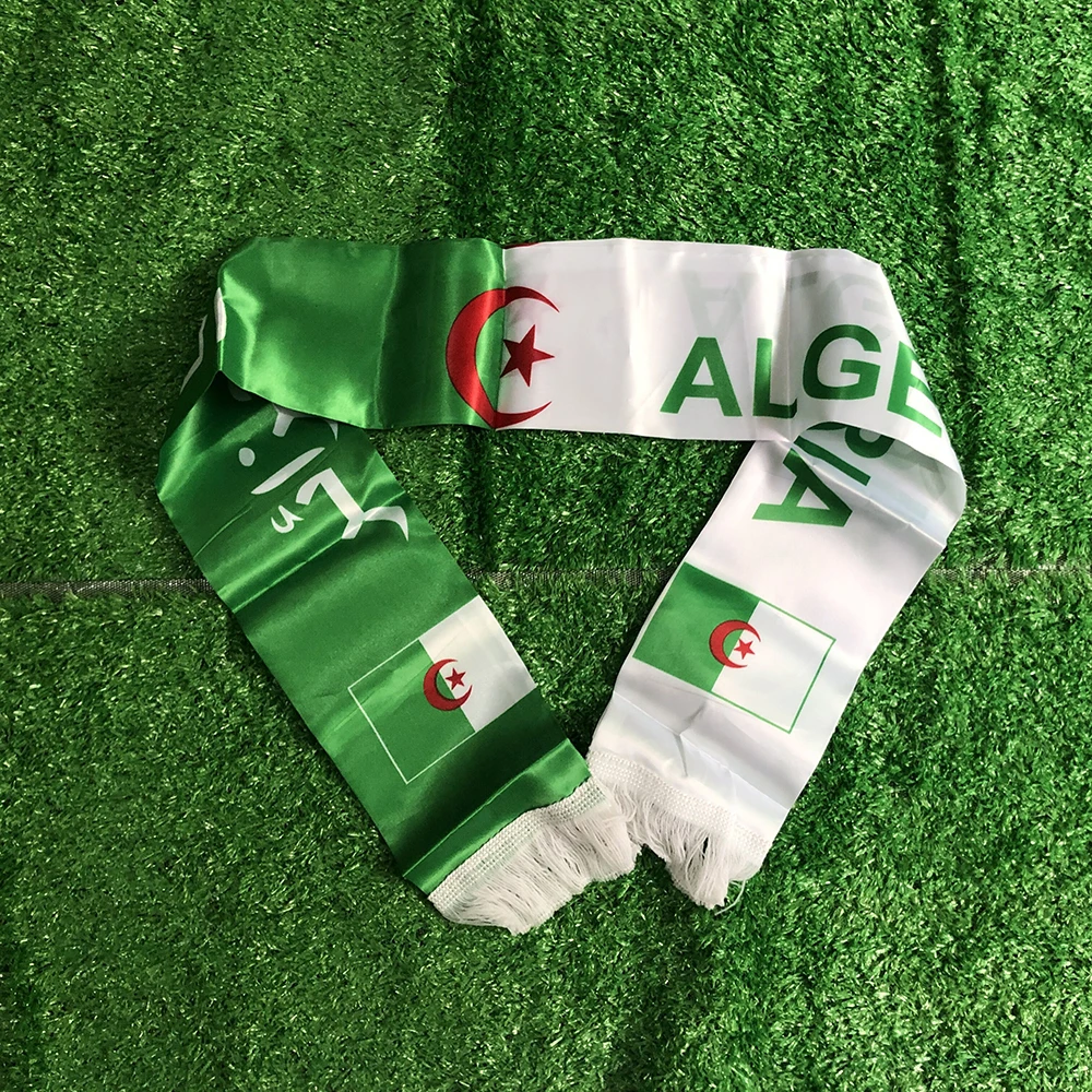 Algeria Football Scarf 14x130cm Satin Banner 6 Algeria Football Scarf 14x130cm Satin Banner - Image 6