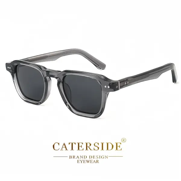 Square Acetate Polarized Sunglasses for Men - Image 8