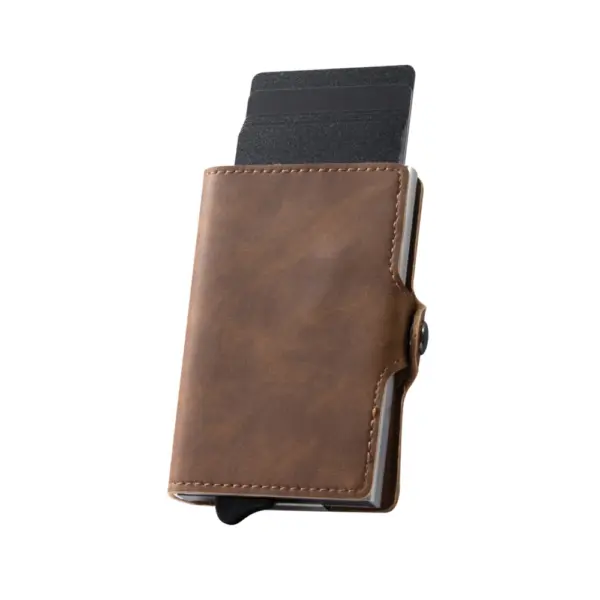 RFID Blocking PU Leather Pop Up Wallet - Image 7